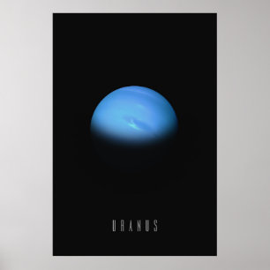 Uranus - Der Eisriesen Planet im tiefen Raum Poster