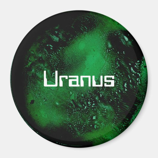 Uranus Grüner Planet Magnet (Vorne)