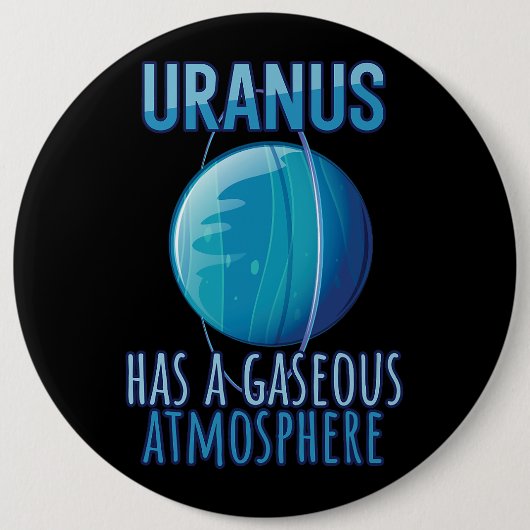 Uranus hat eine gasförmige Atmosphäre Astronomie A Button (Vorderseite)
