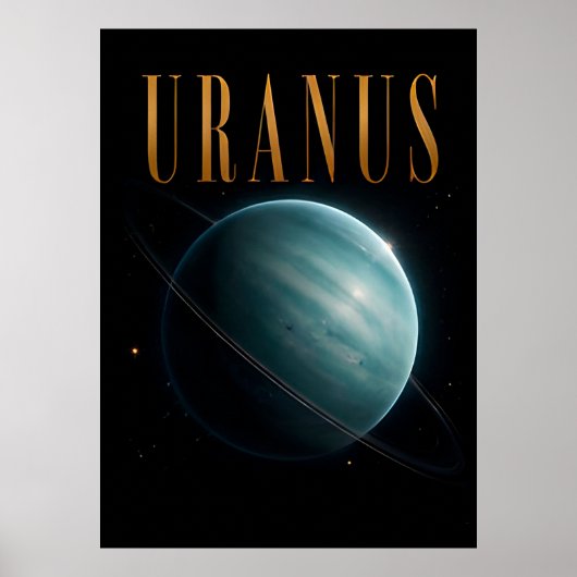 Uranus Luxury Space Editorial Graphic Poster (Vorne)