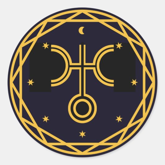 Uranus Occultic Celestial Party Runder Aufkleber (Vorderseite)