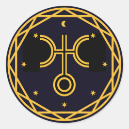 Uranus Occultic Celestial Party Runder Aufkleber
