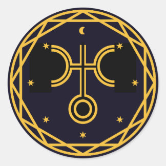 Uranus Occultic Celestial Party Runder Aufkleber