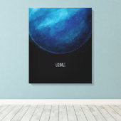 Uranus Planet Artwork - Cosmic Space Illustration Leinwanddruck (Insitu (Holzboden))