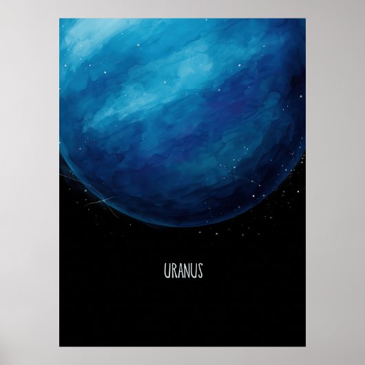 Uranus Planet Artwork - Cosmic Space Illustration Poster (Vorne)