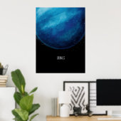 Uranus Planet Artwork - Cosmic Space Illustration Poster (Heimbüro)