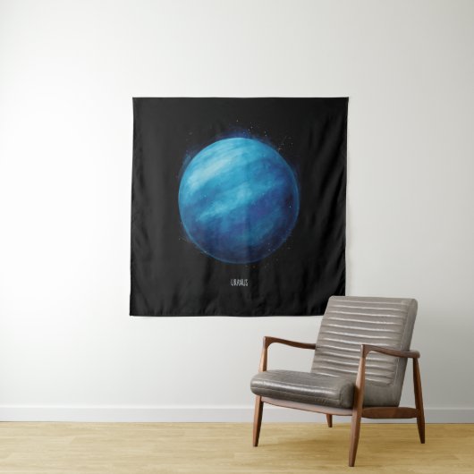 Uranus Planet Artwork - Cosmic Space Illustration Wandteppich (Beispiel)