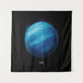 Uranus Planet Artwork - Cosmic Space Illustration Wandteppich (Vorderseite)