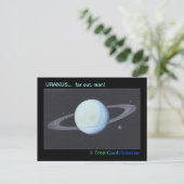 Uranus-Planet Postkarte (Stehend Vorderseite)
