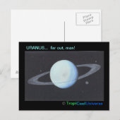 Uranus-Planet Postkarte (Vorne/Hinten)