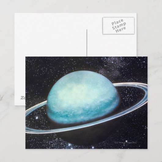 Uranus Postkarte (Vorne/Hinten)