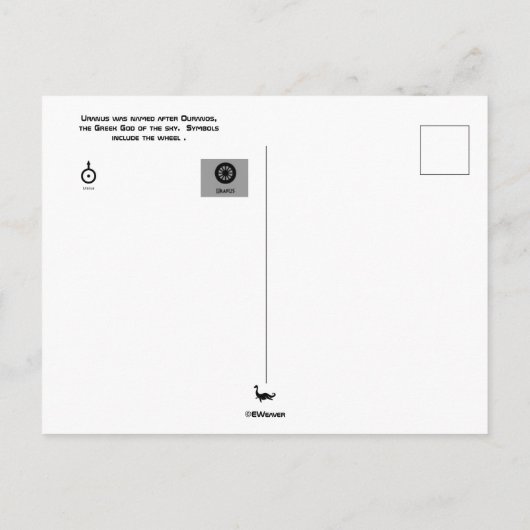 Uranus Postkarte (Rückseite)