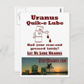Uranus Quik-e Lube Postkarte (Vorne/Hinten)
