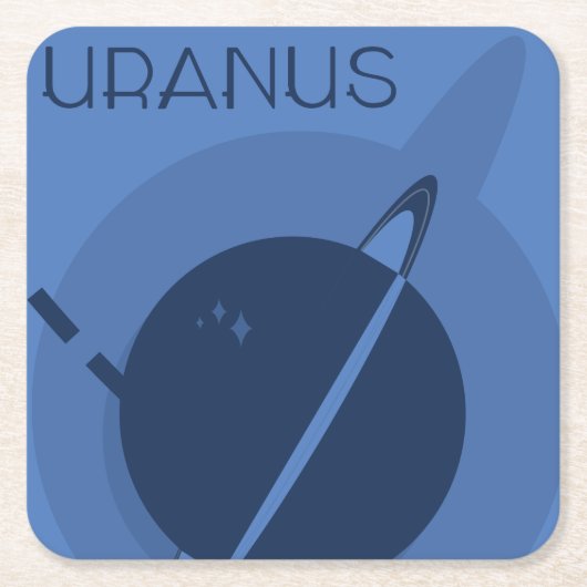 Uranus-Raum-Untersetzer Rechteckiger Pappuntersetzer (Vorderseite)