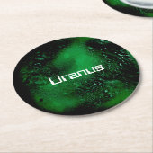 Uranus Runder Pappuntersetzer (Angewinkelt)