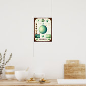 Uranus & seine Monde Astronomie-Chart Poster (Küche)