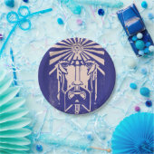 Uranus Sky God Greece Mythology Blue Pappteller (Party)