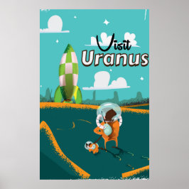 Uranus Vintag Cartoon Travel Poster