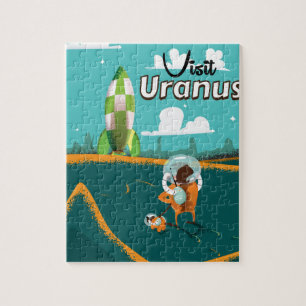 Uranus Vintag Cartoon Travel Poster Puzzle