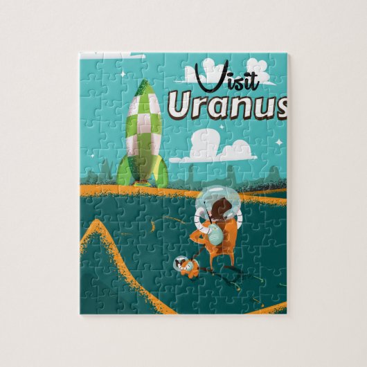 Uranus Vintag Cartoon Travel Poster Puzzle (Vertikal)