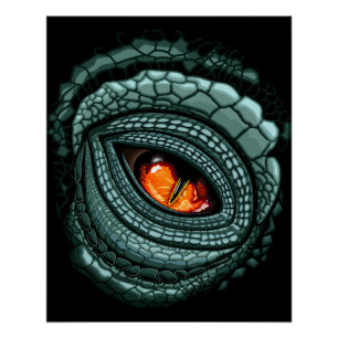 Urauffassung Reptil Raubtier Auge Poster