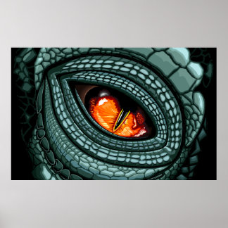 Urauffassung Reptil Raubtier Auge Poster