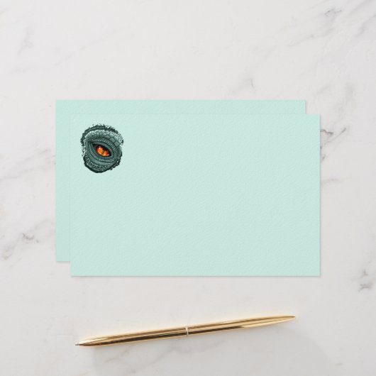 Urauge Reptilien-Räuber Briefpapier (Vorderseite/Rückseite Beispiel)
