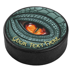 Urauge Reptilien-Räuber Eishockey Puck