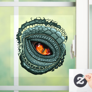 Urauge Reptilien-Räuber Fensteraufkleber