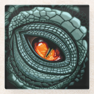Urauge Reptilien-Räuber Glasuntersetzer