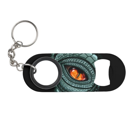 Urauge Reptilien-Räuber Mini Flaschenöffner (Vorderseite (Horizontal))