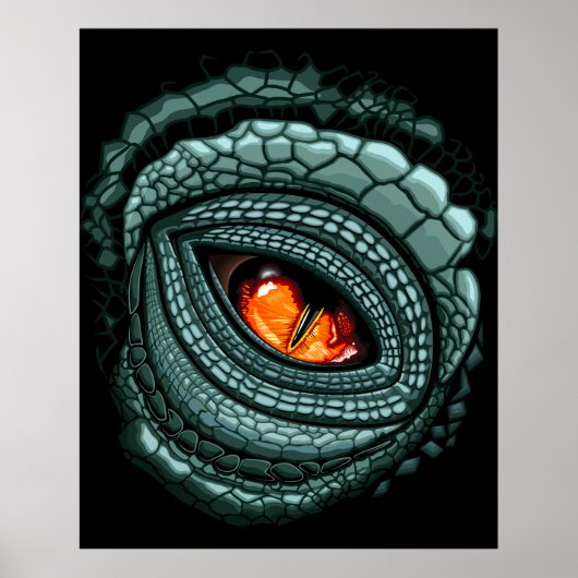 Urauge Reptilien-Räuber Poster (Vorne)