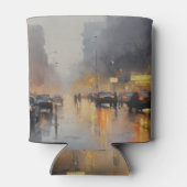 Urban Abend Rain Szene Dosenkühler (Rückseite)
