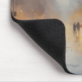 Urban Abend Rain Szene Mousepad (Ecke)