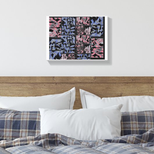 Urban Abstract Harmony Canvas Leinwanddruck (Insitu (Schlafzimmer))