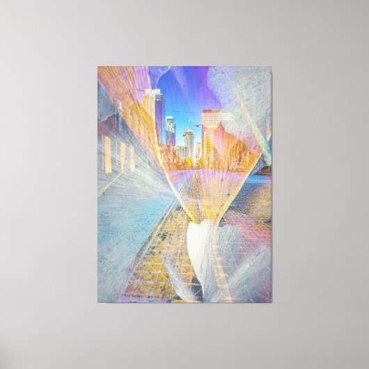 Urban Abstrakt Cityscape Leinwanddruck (Vorderseite)