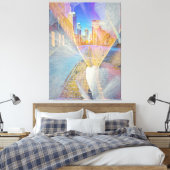 Urban Abstrakt Cityscape Leinwanddruck (Insitu (Schlafzimmer))