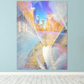 Urban Abstrakt Cityscape Leinwanddruck (Insitu (Holzboden))