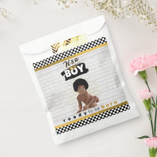 Urban Afro Baby Boy| Retro Hip Hop Baby Dusche Geschenktütchen (Versiegelt)