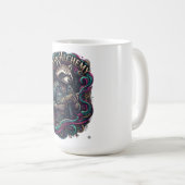 Urban Alchemy Waschbär-Langarmshirt Kaffeetasse (VorderseiteRechts)