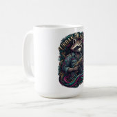 Urban Alchemy Waschbär-Langarmshirt Kaffeetasse (Vorderseite Links)