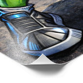 Urban Alien Basketball Player - Comic Style Art Fotodruck (Ecke)