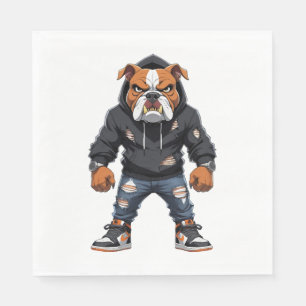 Urban Alpha Bulldog - Street Style Mascot Serviette