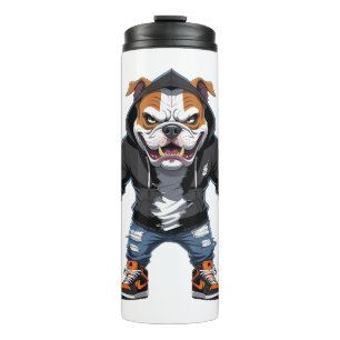 Urban Alpha Bulldog - Street Style Mascot Thermosbecher