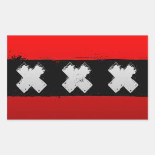 Urban Amsterdam Rechteckiger Aufkleber