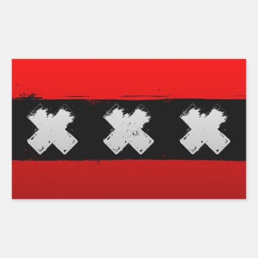 Urban Amsterdam Rechteckiger Aufkleber (Vorderseite)