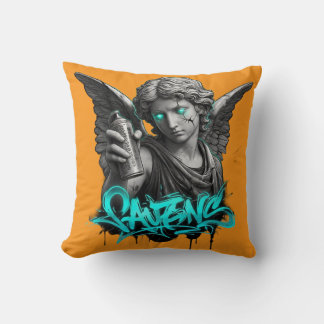 Urban Angel Graffiti Cushion – Broken Statue Stree Kissen