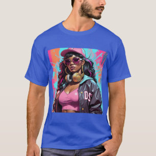 : 🎧 Urban Angesagt-Hop Diva Graffiti Splash Art T-Shirt