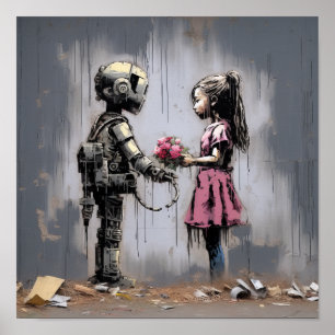 Urban Art Delight: Banksy Street Art mit R Poster