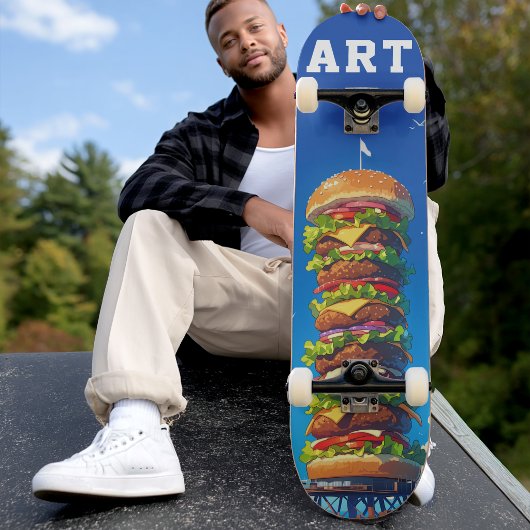 Urban "ART" Giant Hamburger Tower Skateboard